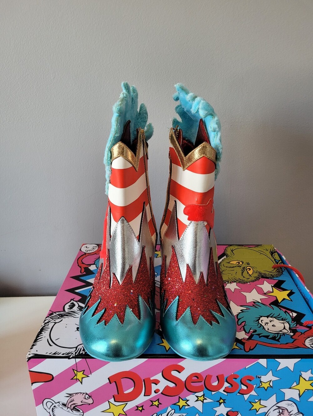 Irregular Choice x Dr. Seuss Up Up Up With A Fish Boots, Size 40 - Picture 2 of 16
